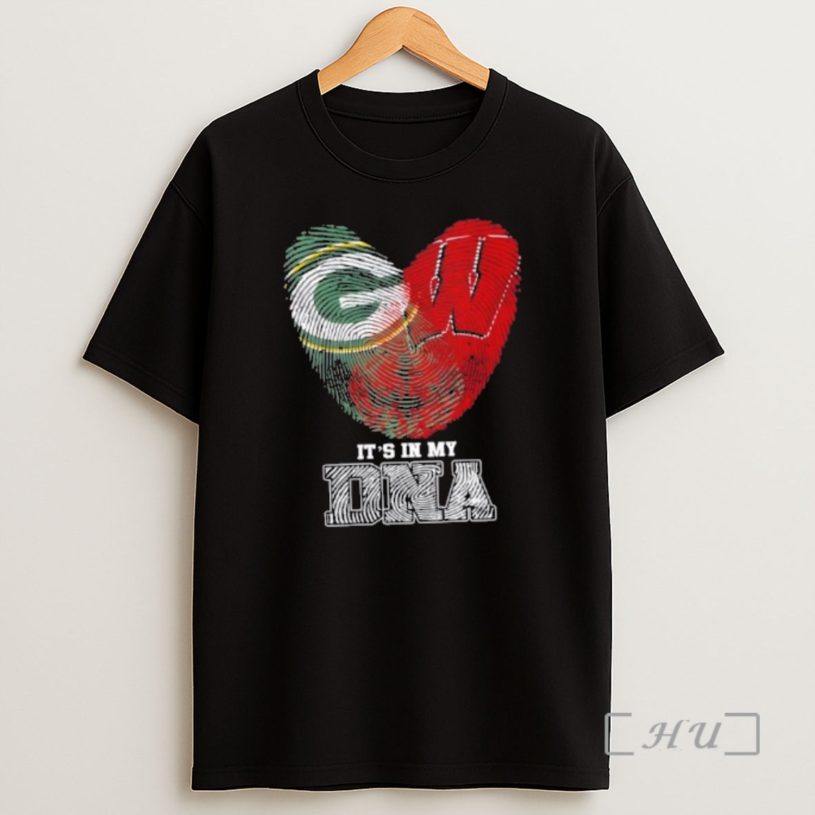Officials Fingerprints Green Bay Packers X Wisconsin Badgers Its In My Dna Shirt Sweatshirt Tee