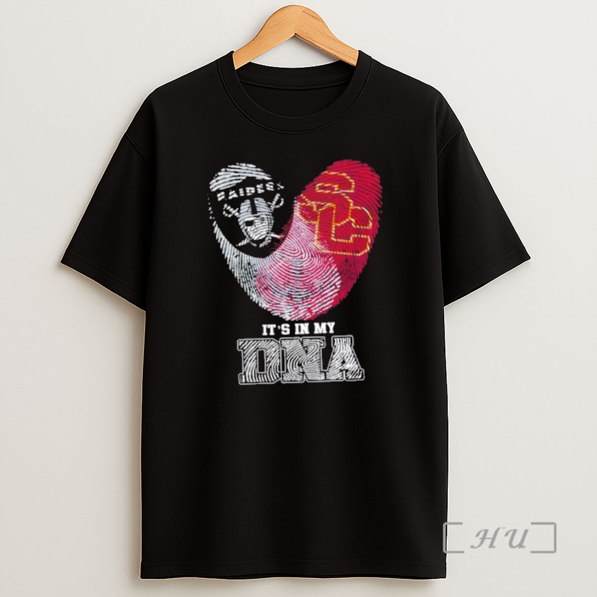 Officials Fingerprints Las Vegas Raiders X Usc Trojans Its In My Dna Shirt Sweatshirt Tee