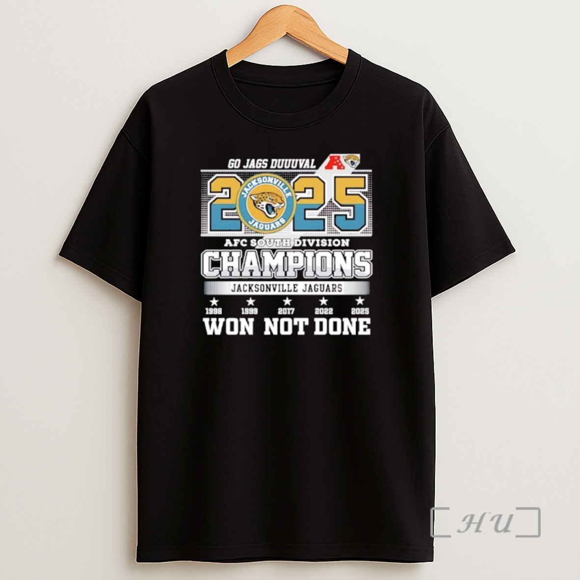 Officials Go Jags Duuuval 2025 Afc South Division 5x Champions Won Not Done Jacksonville Jaguars Shirt Sweatshirt Tee