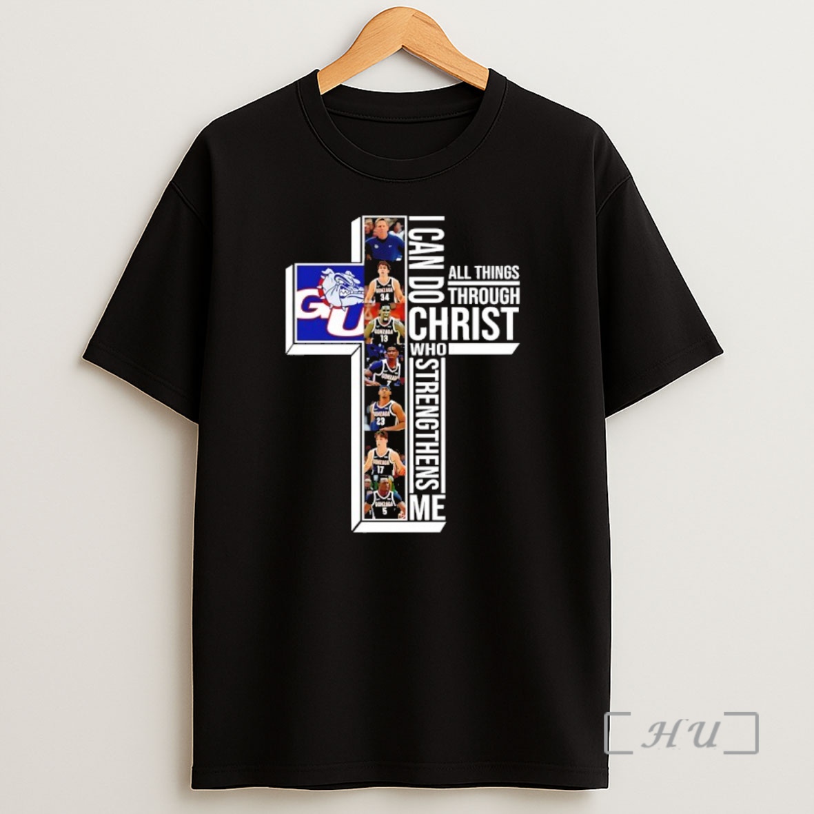 Officials Gonzaga Bulldogs Basketball Players Cross I Can Do All Things Through Christ Who Strengthens Me Shirt Sweatshirt Tee