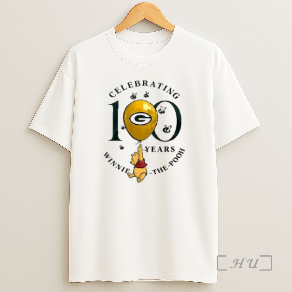 Officials Green Bay Packers X Winnie The Pooh 100th Anniversary Shirt Sweatshirt Tee