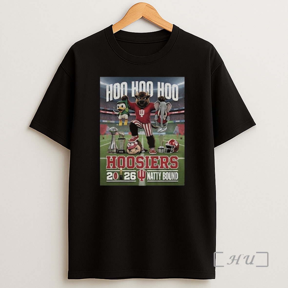 Officials Indiana Hoosiers Football Natty Bound Hoo Hoo Hoo 2026 Shirt Sweatshirt Tee