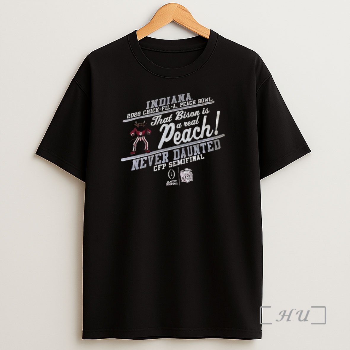 Officials Indiana Hoosiers Football Chick Fil A Peach Bowl 2026 That Bison Is A Real Peach Shirt Sweatshirt Tee