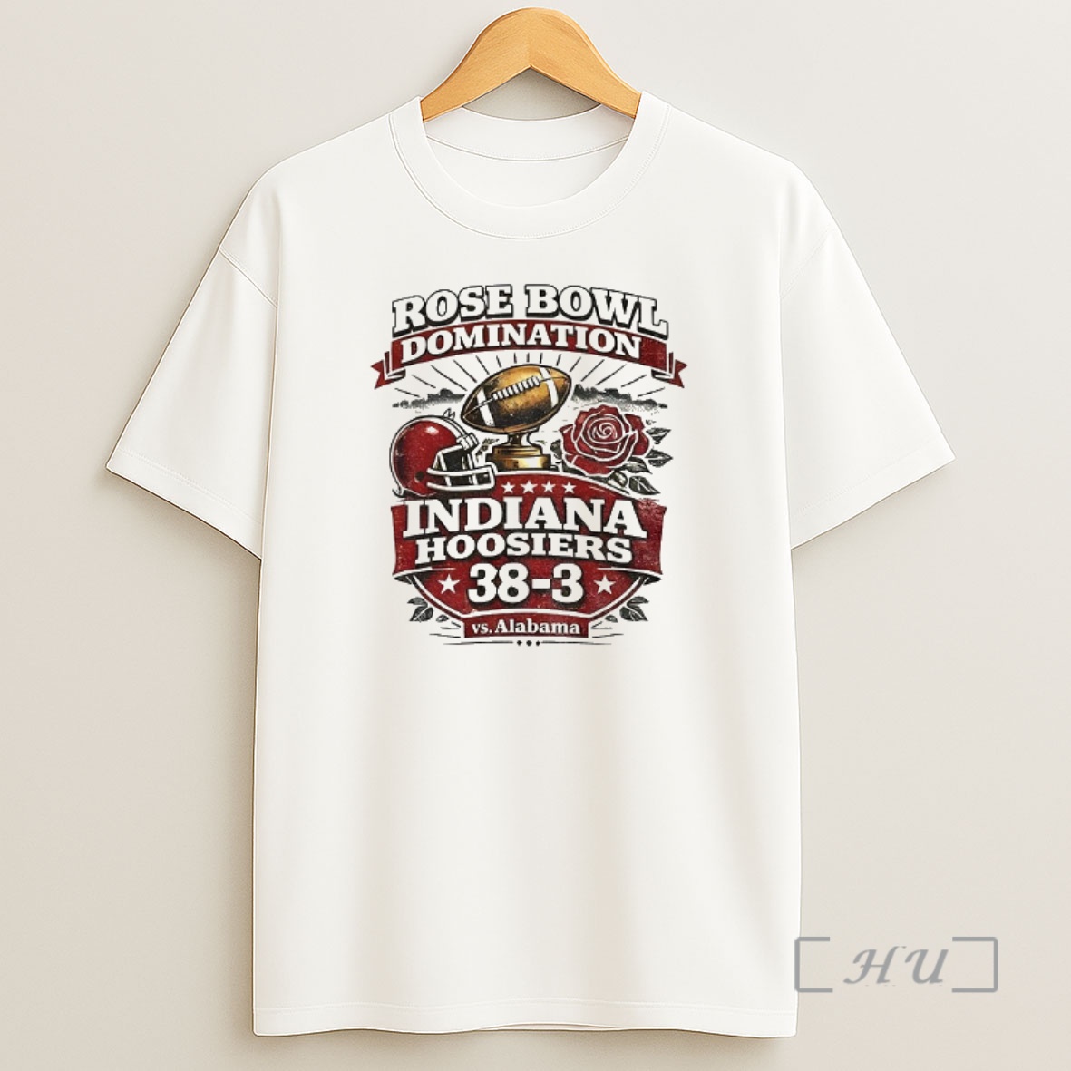 Officials Indiana Hoosiers Vs Alabama Crimson Tide 38 3 Football Rose Bowl Domination Vintage Shirt Sweatshirt Tee