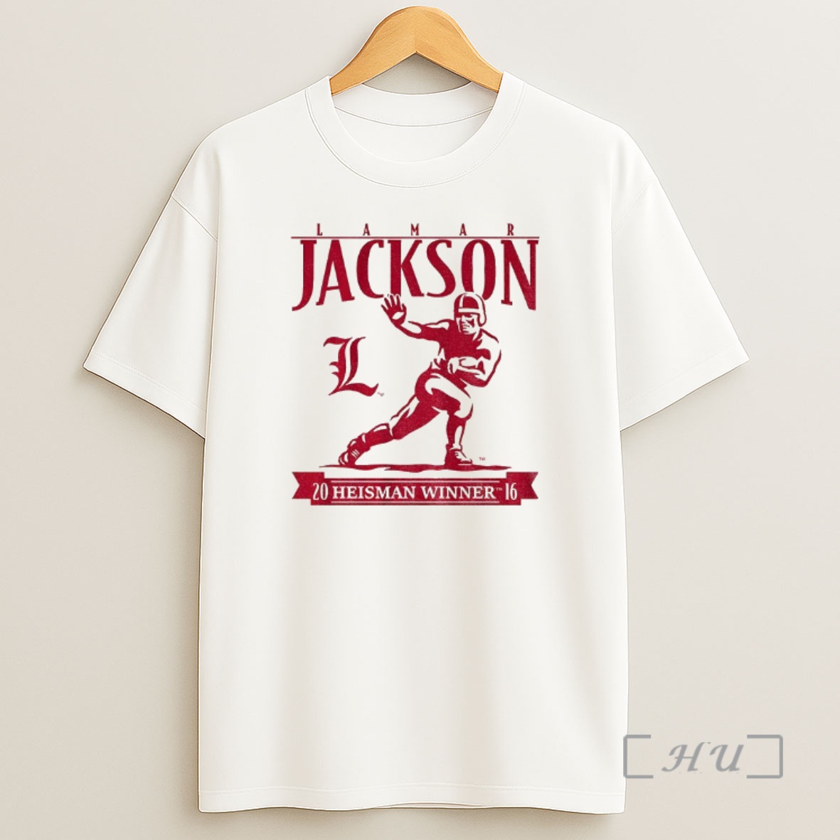 Officials Lamar Jackson Heisman Winner Trophy Louisville Cardinals Football Shirt Sweatshirt Tee