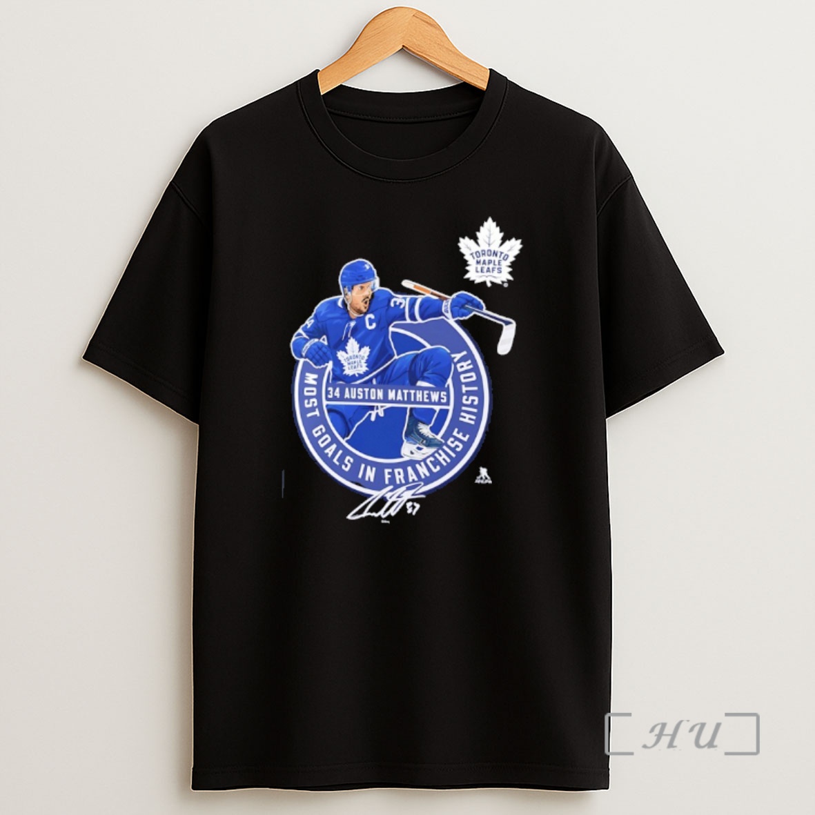 Officials Leafs Auston Matthews Most Goals In Franchise History Signature Shirt Sweatshirt Tee