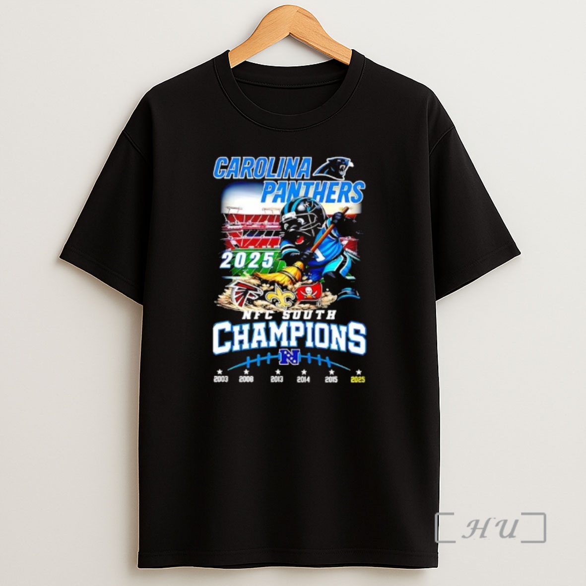 Officials Lets Go Carolina Panthers 2025 Nfc South Champions Division Shirt Sweatshirt Tee