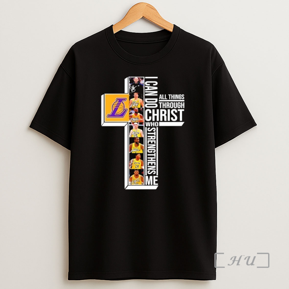 Officials Los Angeles Lakers Basketball Players Cross I Can Do All Things Through Christ Who Strengthens Me Shirt Sweatshirt Tee