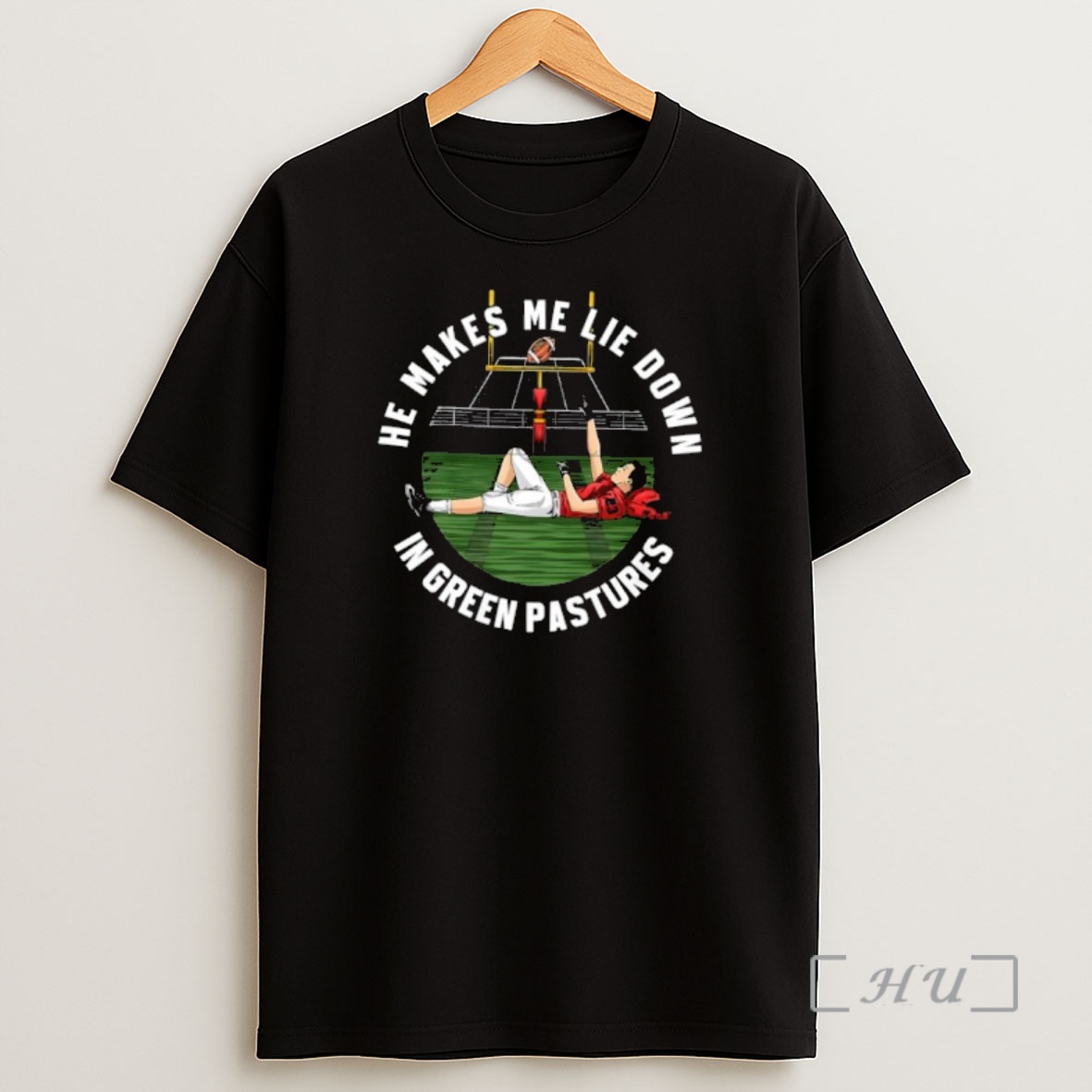 Officials Makes Me Lie Down He In Green Pastures Football Nfl Shirt Sweatshirt Tee