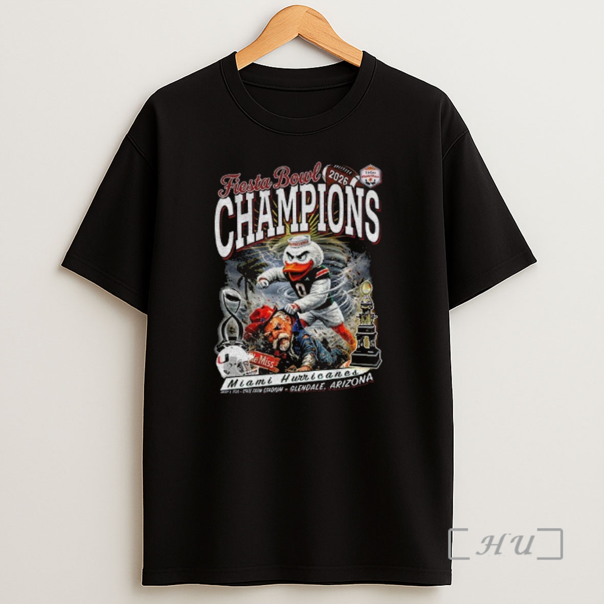 Officials Miami Hurricanes Beat Ole Miss Jan 8 2026 Fiesta Bowl Champions Shirt Sweatshirt Tee