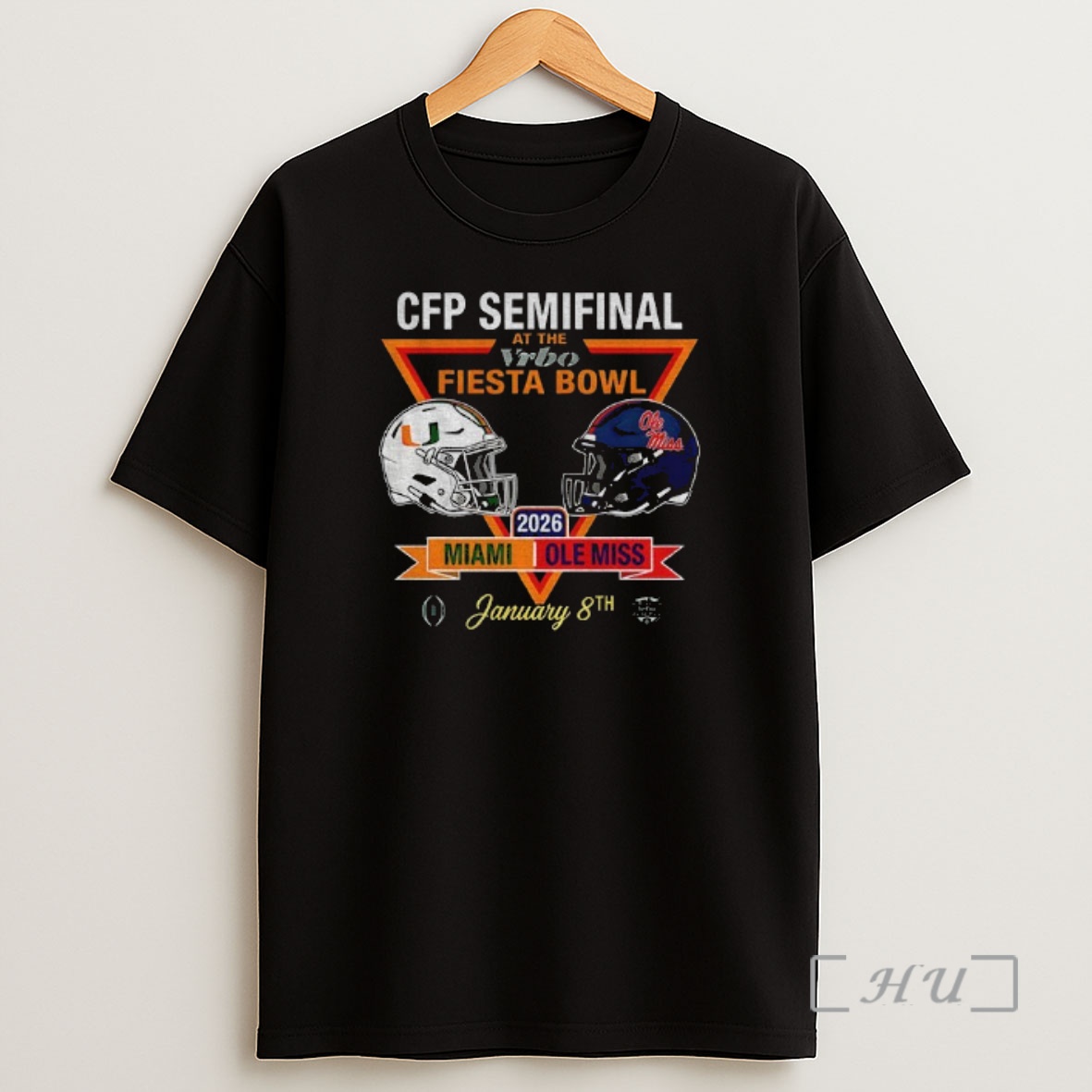 Officials Miami Hurricanes Vs Ole Miss Rebels Football Cfp Semifinal At The Vrbo Fiesta Bowl 2026 Shirt Sweatshirt Tee