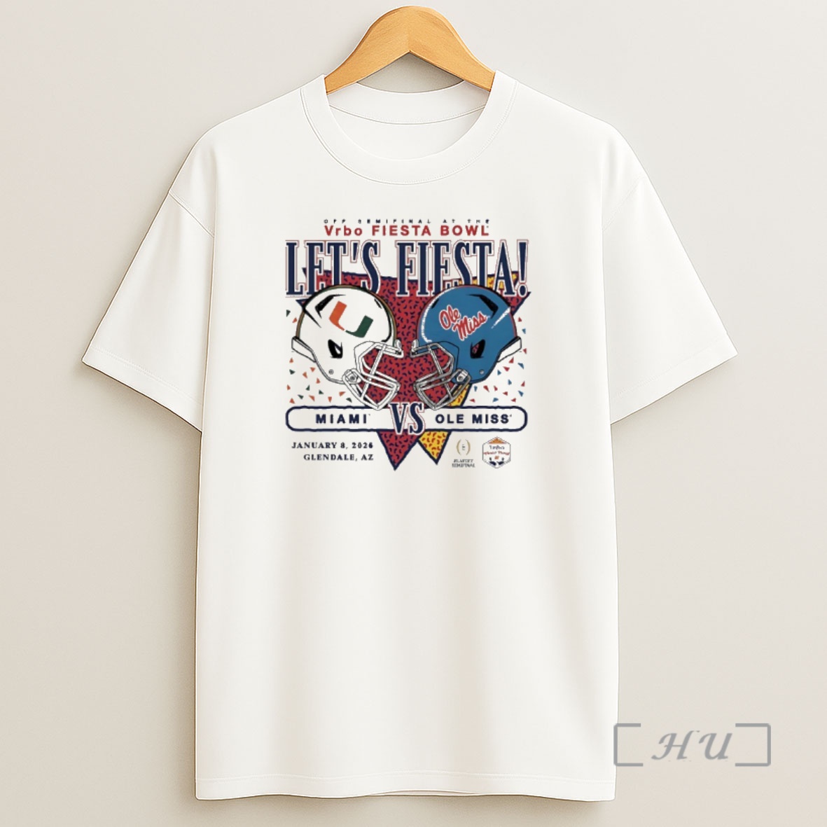 Officials Miami Vs Ole Miss 2026 Fiesta Bowl Football Helmet Shirt Sweatshirt Tee