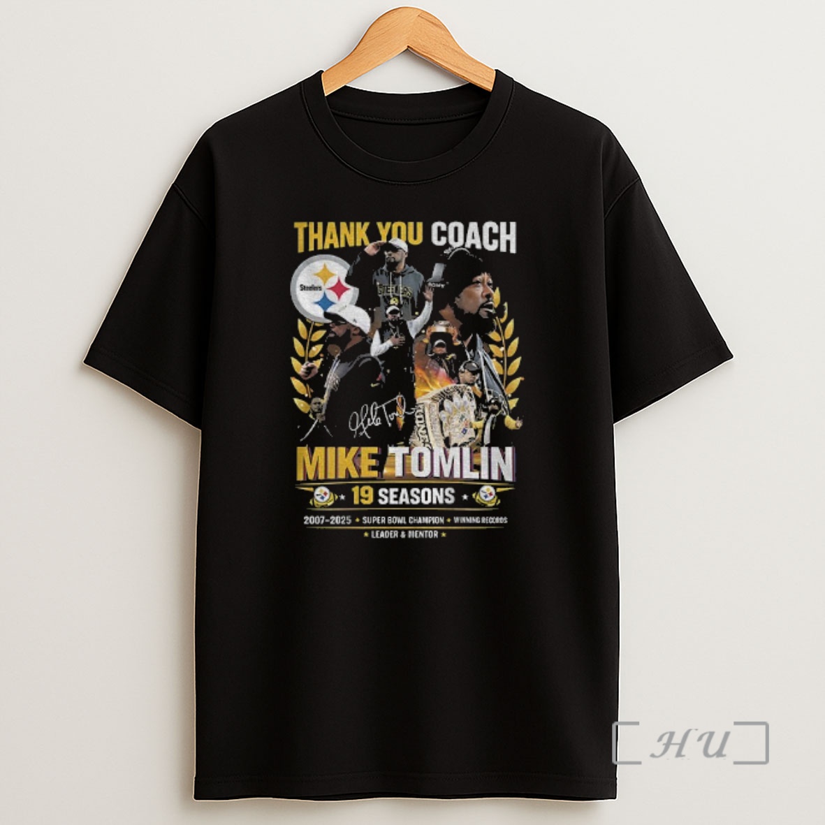 Officials Mike Tomlin Pittsburgh Steelers Nfl Thank You Coach 19 Seasons Signature Shirt Sweatshirt Tee