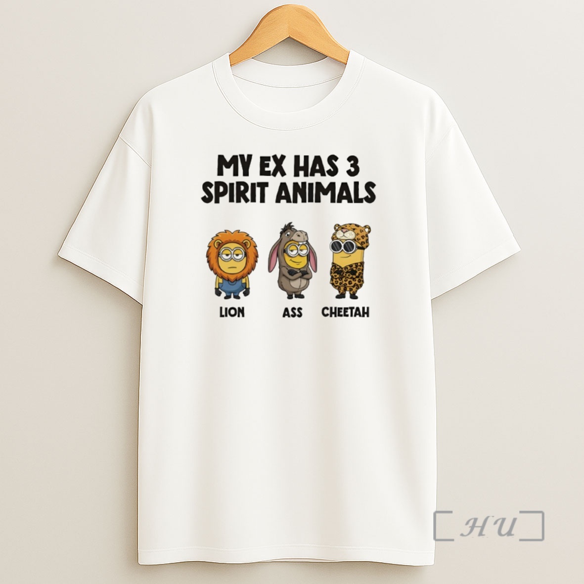 Officials Minion My Ex Has 3 Spirit Animals Lion Ass Cheetah Shirt Sweatshirt Tee