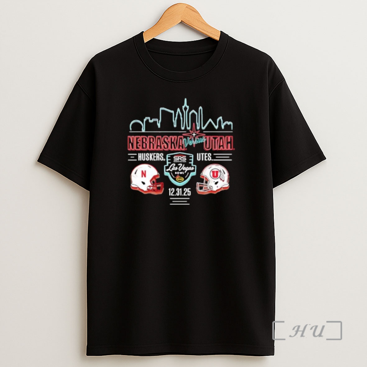 Officials Nebraska Huskers Vs Utah Uteh Las Vegas Bowl Srs Helmets Shirt Sweatshirt Tee