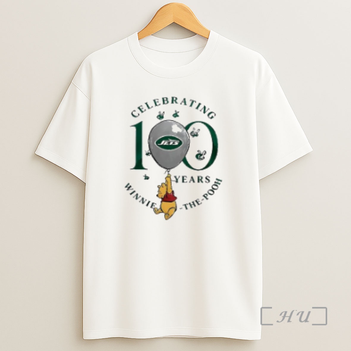 Officials New York Jets X Winnie The Pooh 100th Anniversary Shirt Sweatshirt Tee