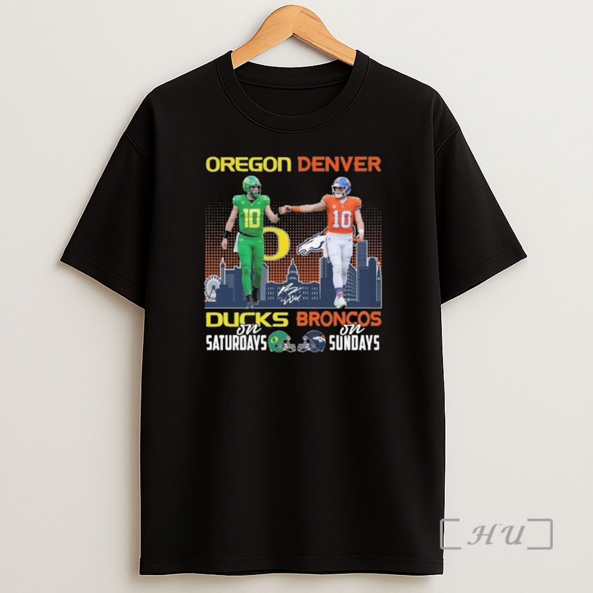 Officials Oregon Ducks On Saturdays And Denver Broncos On Sundays Signatures 2026 Shirt Sweatshirt Tee