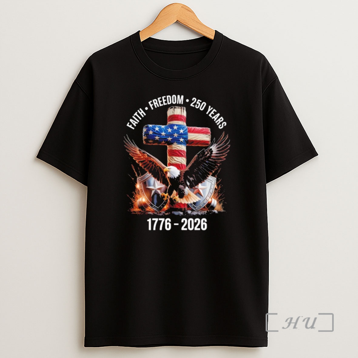 Officials Patriotic Christian Eagle Cross 1776 2026 Faith Freedom 250 Years Shirt Sweatshirt Tee