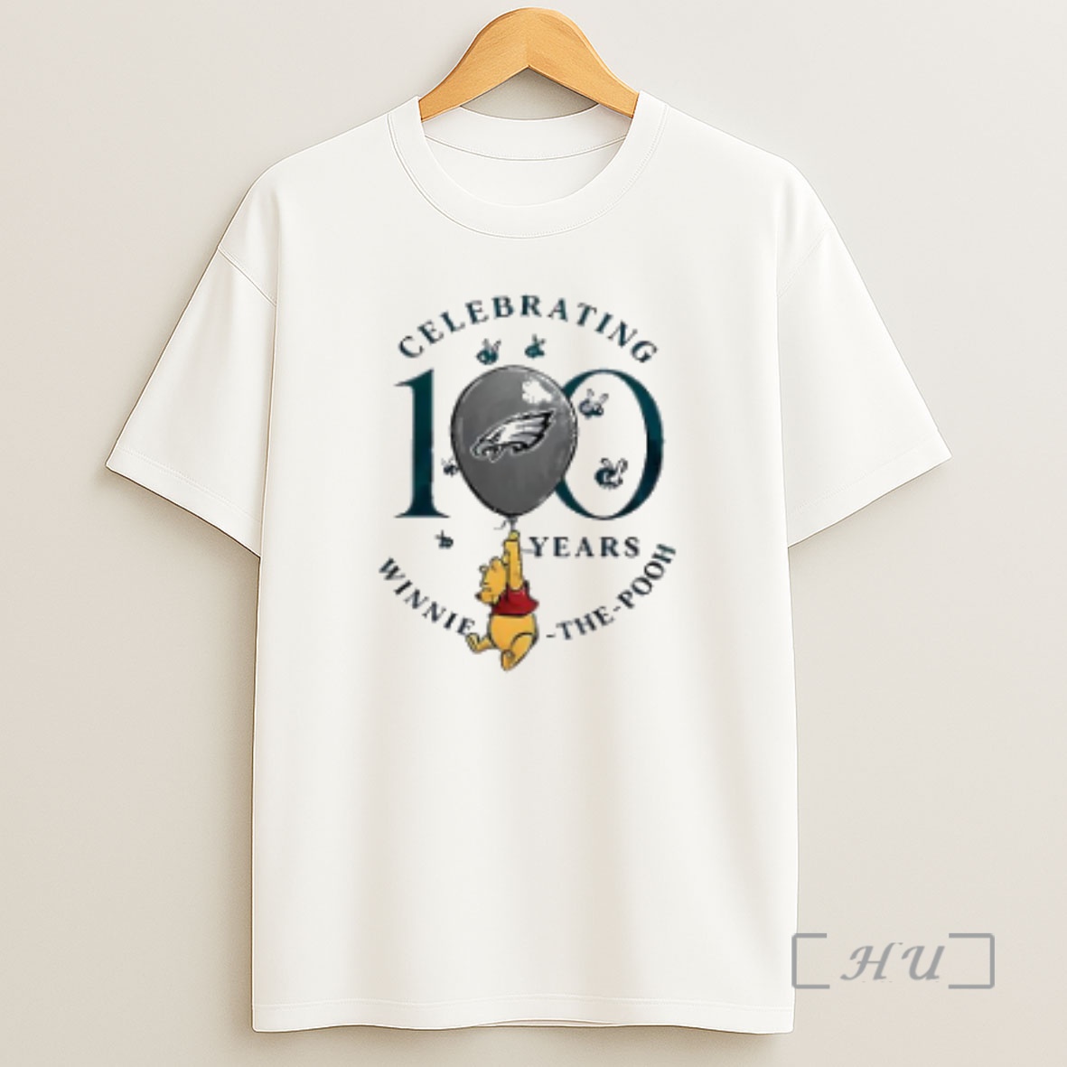 Officials Philadelphia Eagles X Winnie The Pooh 100th Anniversary Shirt Sweatshirt Tee