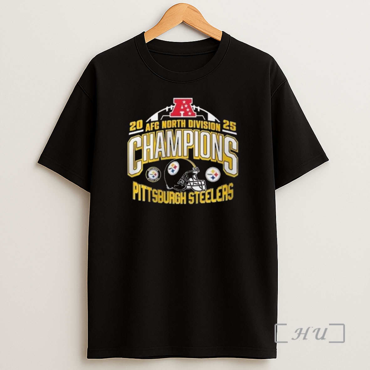 Officials Pittsburgh Steelers 2025 26 Afc North Champions Helmet Logo News Shirt Sweatshirt Tee