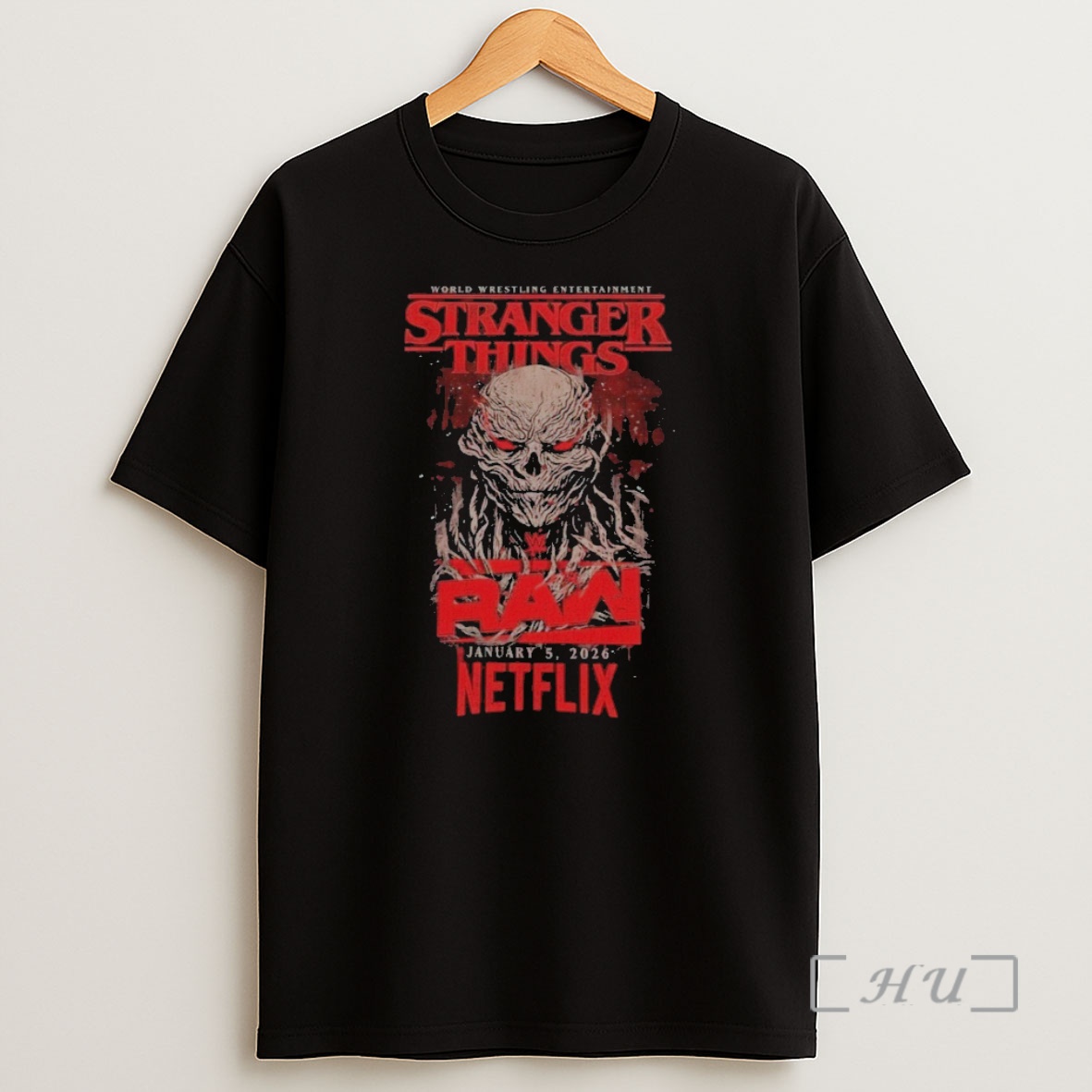 Officials Raw Wwe X Stranger Things Vecna Shirt Sweatshirt Tee