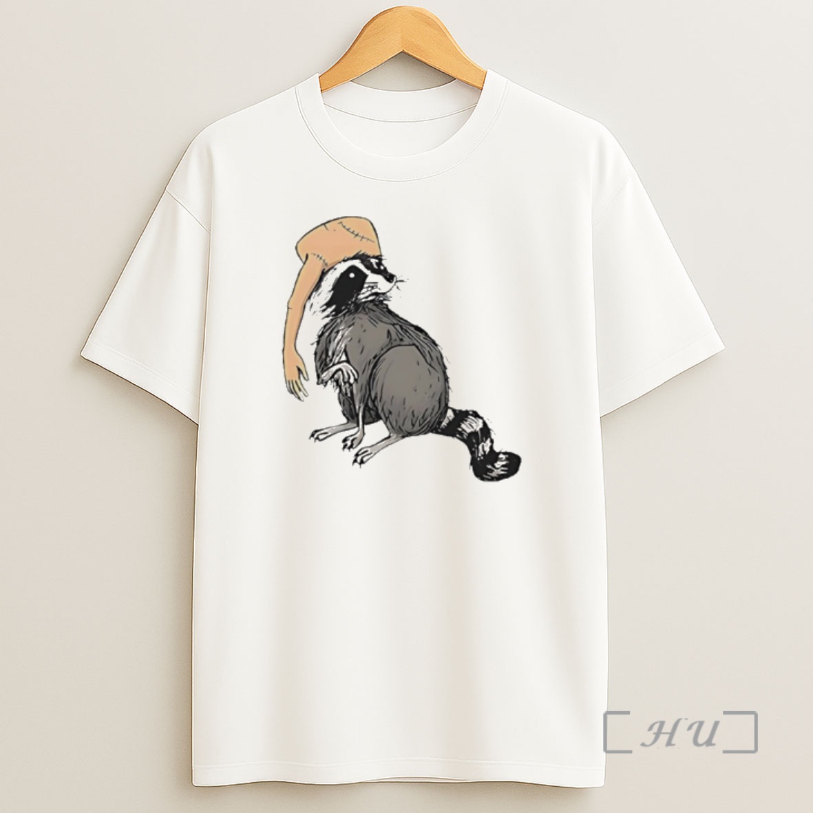Officials Raccoon Wearing A Hat Human Arm Meme Shirt Sweatshirt Tee