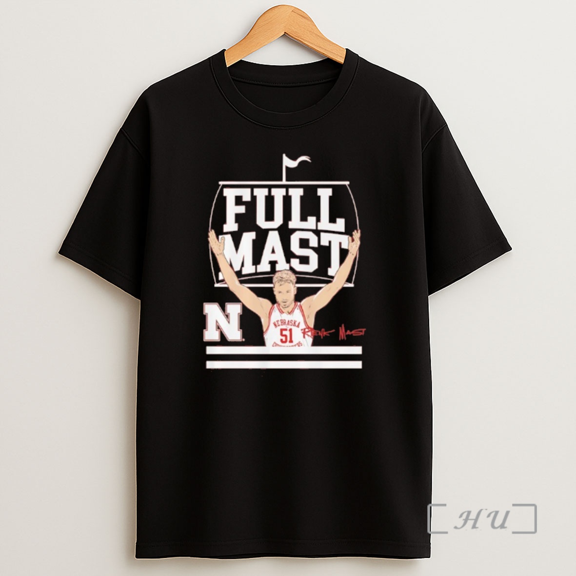 Officials Rienk Mast Full Mast Nebraska Cornhuskers Basketball Signature Shirt Sweatshirt Tee