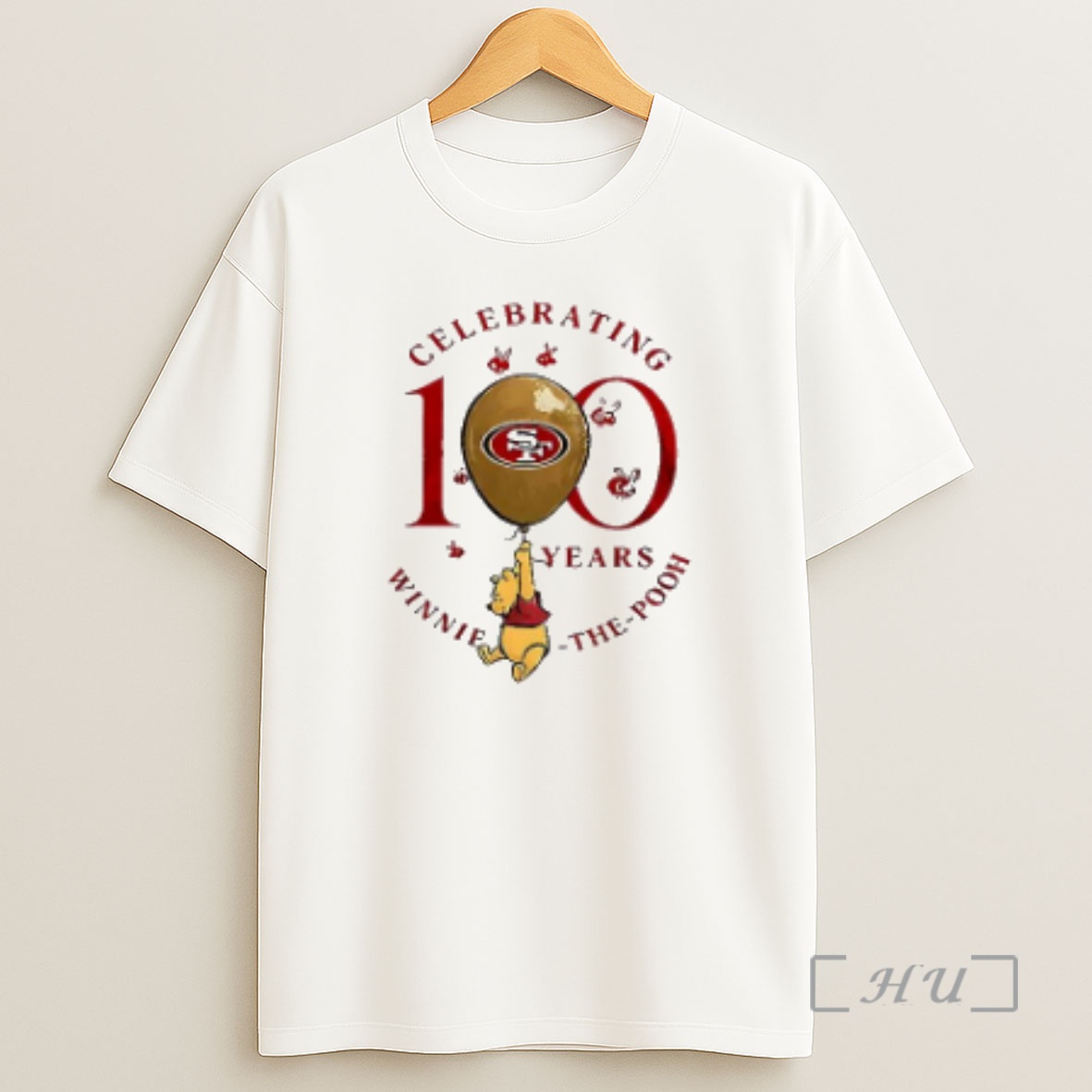 Officials San Francisco 49ers X Winnie The Pooh 100th Anniversary Shirt Sweatshirt Tee