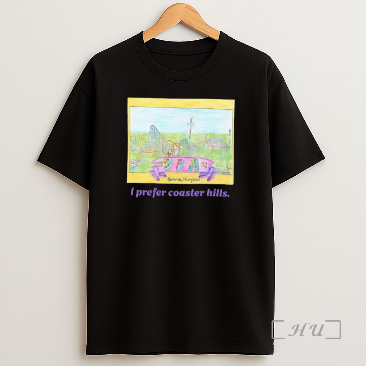 Officials Six Flags America Bowie Md Amusement Park I Prefer Coaster Hills Shirt Sweatshirt Tee