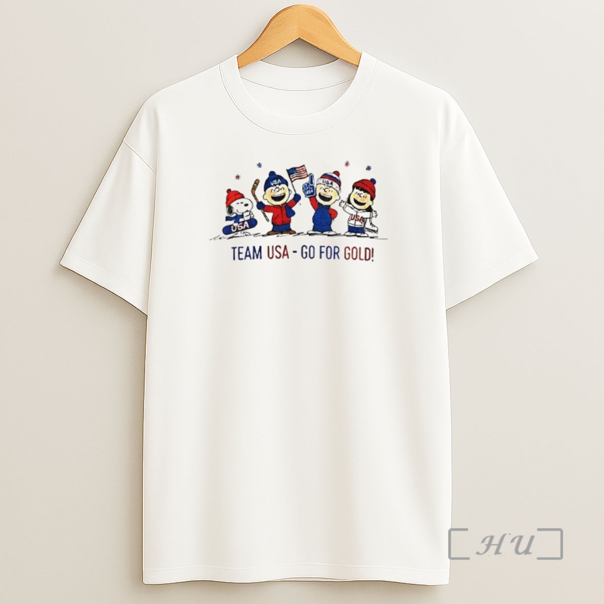Officials Snoopy And Peanuts Team Usa 2026 Go For Gold Winter Games Gear Shirt Sweatshirt Tee