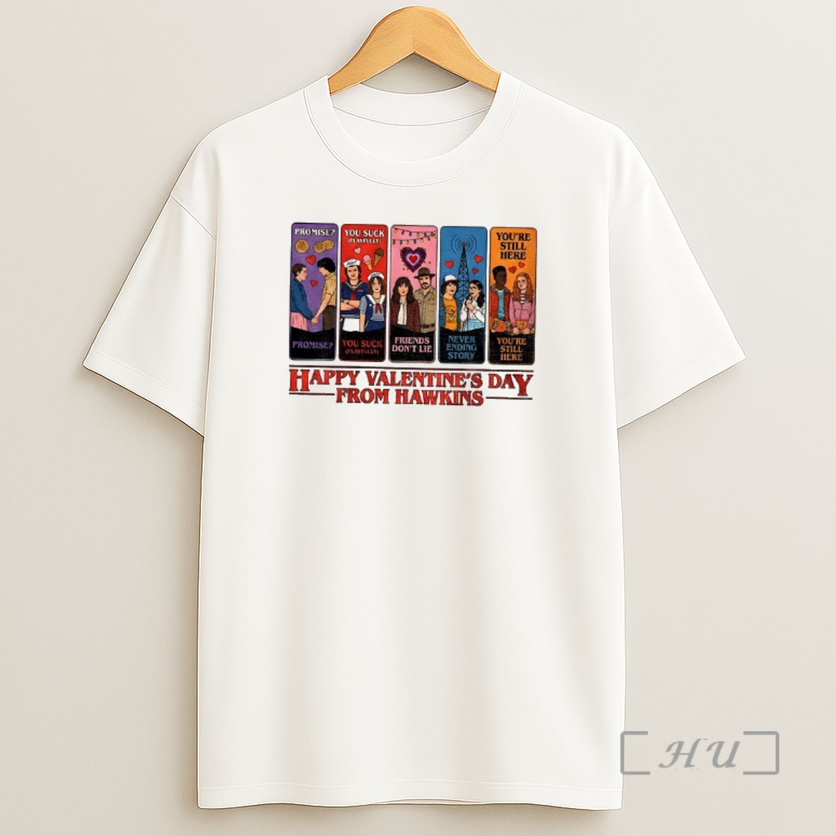 Officials Stranger Things Happy Valentines Day From Hawkins Shirt Sweatshirt Tee