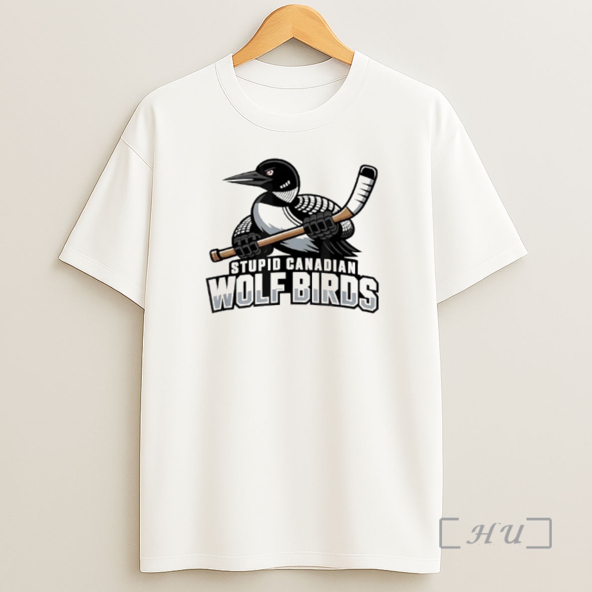 Officials Stupid Canadian Wolf Bird Hockey Sport Shirt Sweatshirt Tee