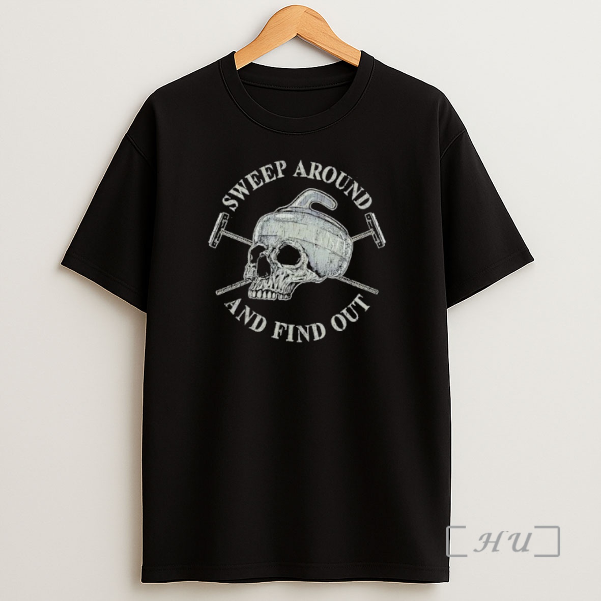 Officials Sweep Around And Find Out Skull Hockey Graphic Shirt Sweatshirt Tee