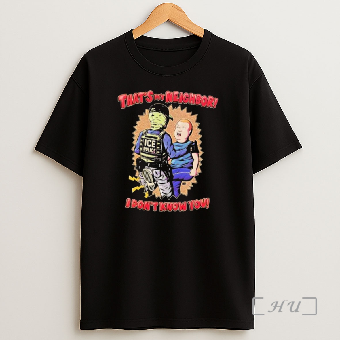 Officials Thats My Neighbor I Dont Know You Bobby Hill Ice Police Shirt Sweatshirt Tee