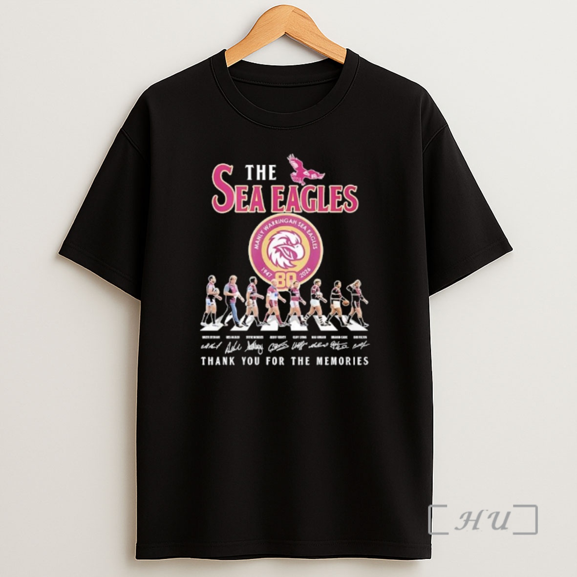 Officials The Manly Warringah Sea Eagles 80th Anniversary 1947 To 2026 Memories Signatures Shirt Sweatshirt Tee