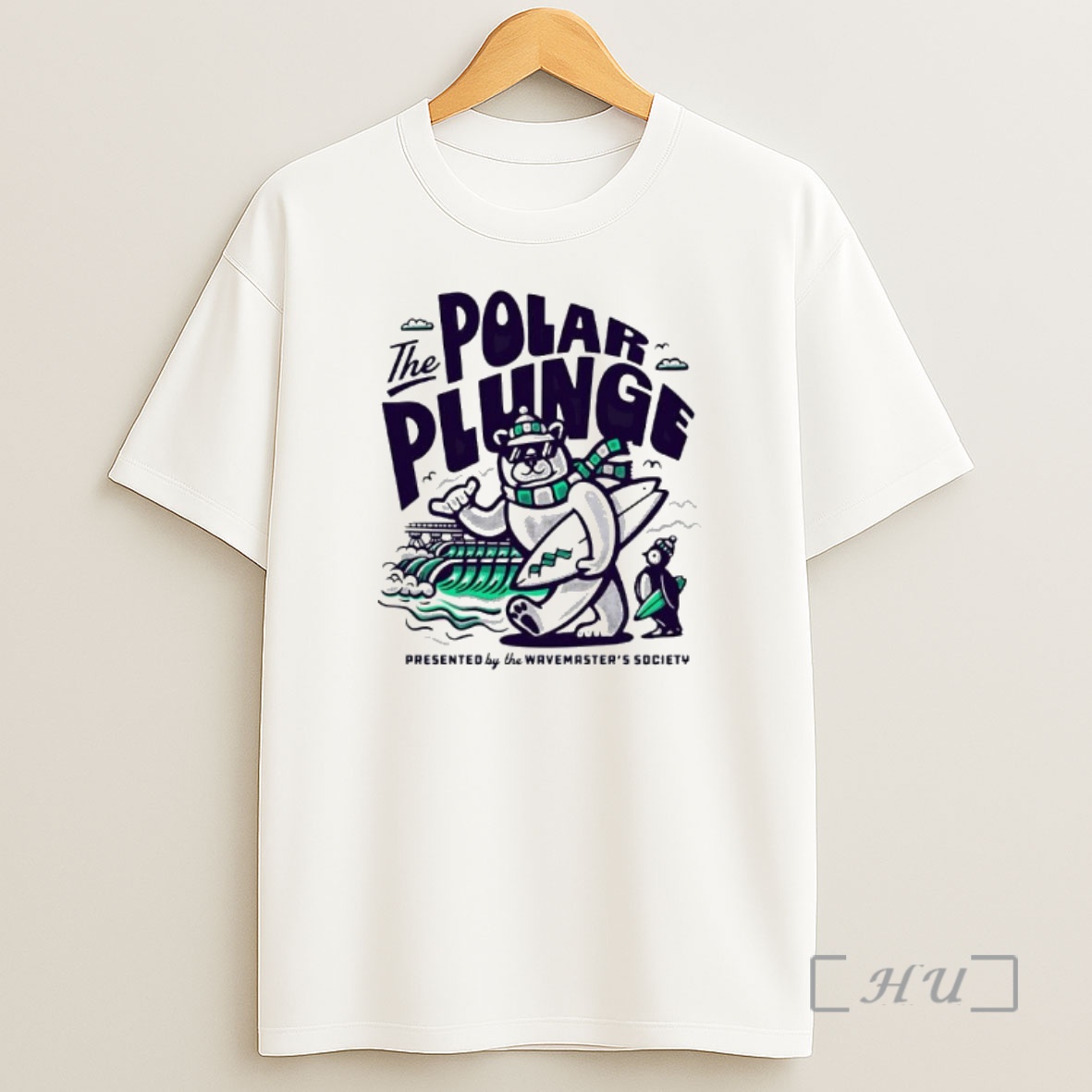Officials The Polar Plunge The Wavemasters Society Bear And Penguin Shirt Sweatshirt Tee