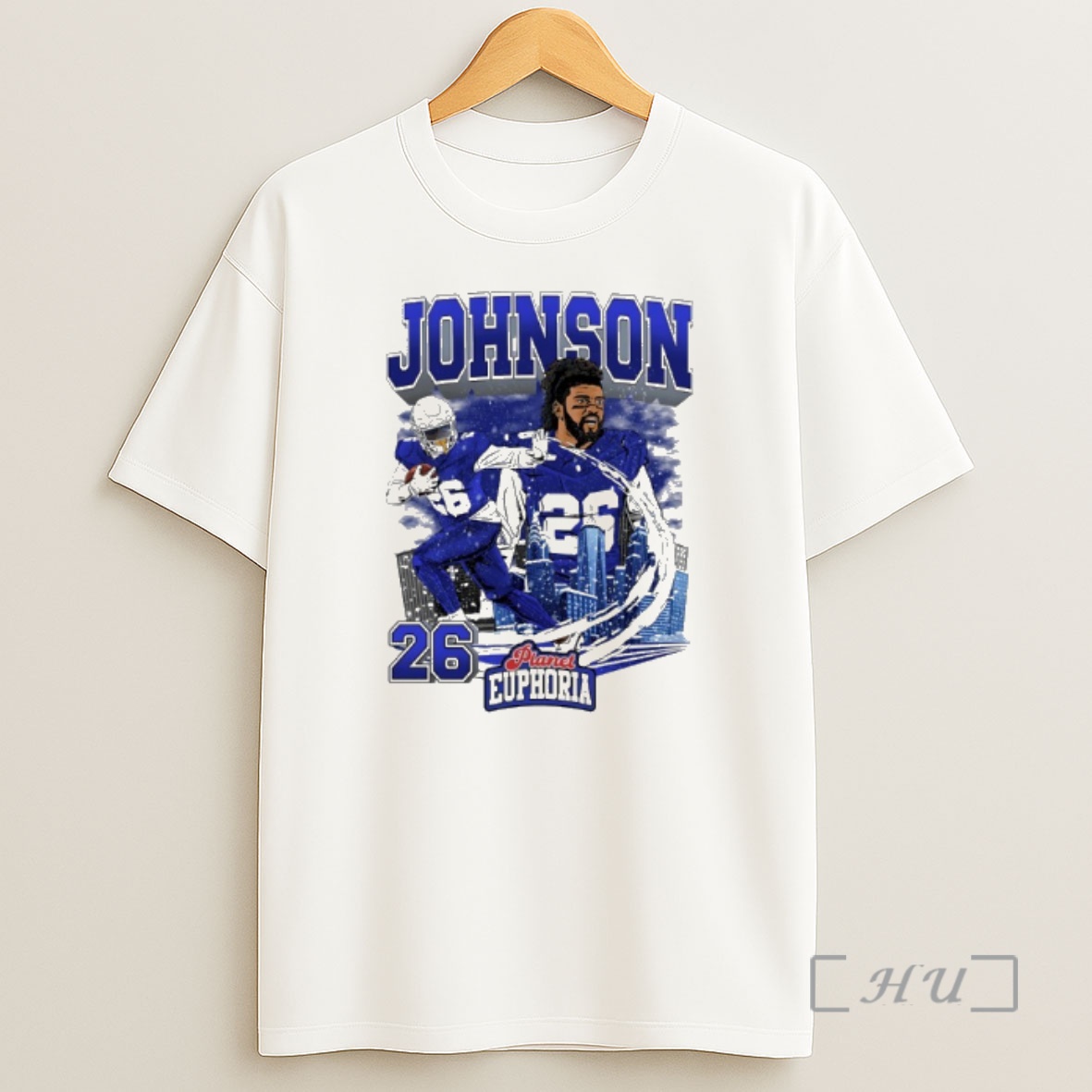 Officials Ty Johnson 26 Buffalo Bills Player City Skyline Graphic Shirt Sweatshirt Tee