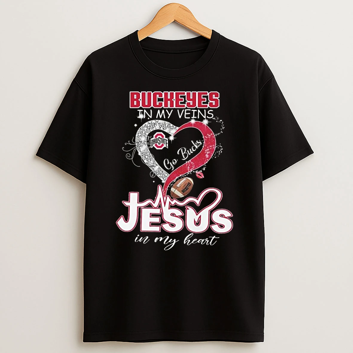 Ohio State Buckeyes In My Veins Jesus In My Heart Go Bucks 2026 Shirts