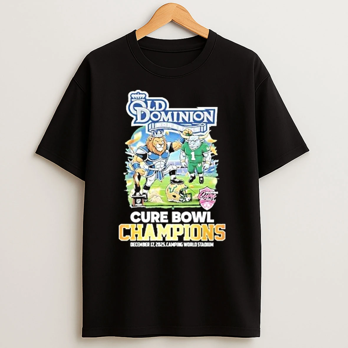 Old Dominion Monarchs Cure Bowl Champions 2025 Shirts