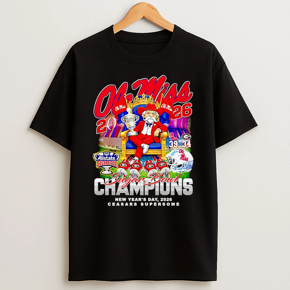 Ole Miss 2026 Sugar Bowl Champions New Years Day Shirts