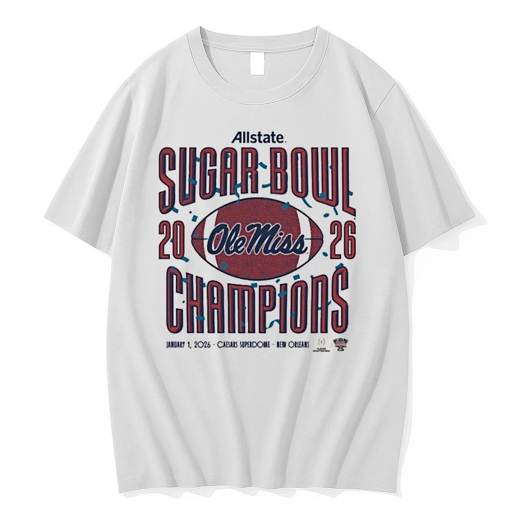 Ole Miss Allstate Sugar Bowl Champions 2026 Caesars Superdome New Orleans Shirts