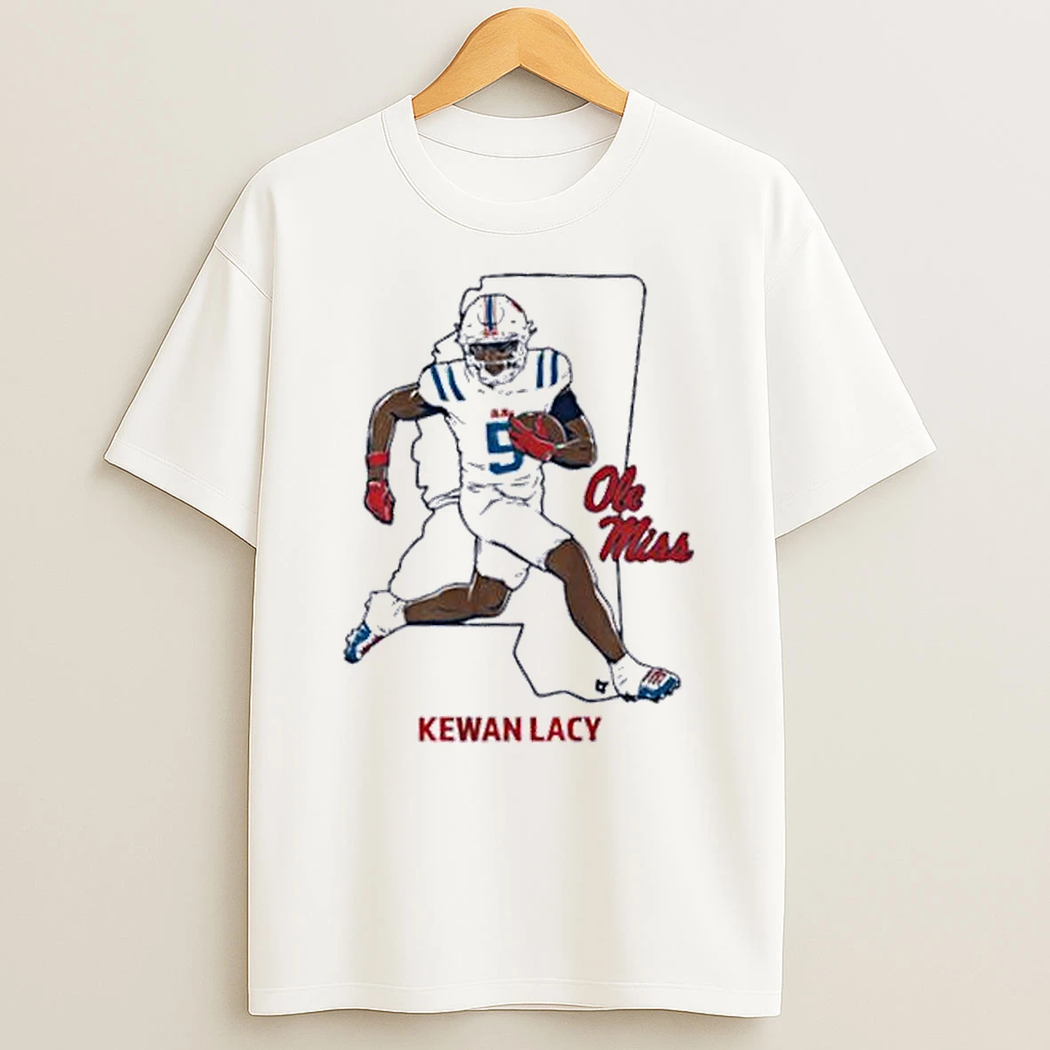 Ole Miss Football Kewan Lacy State Star Shirts