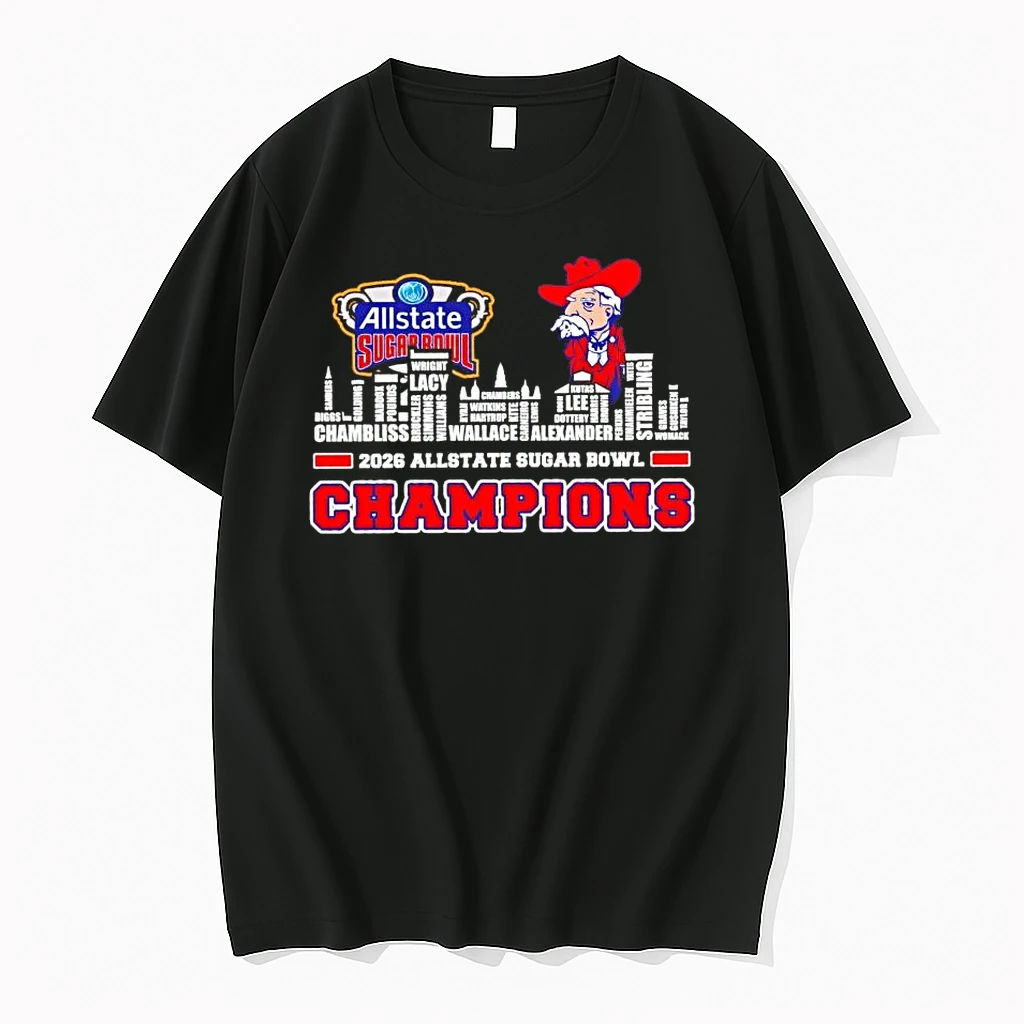 Ole Miss Rebels 2026 Allstate Sugar Bowl Champions Players Names Skyline Shirts