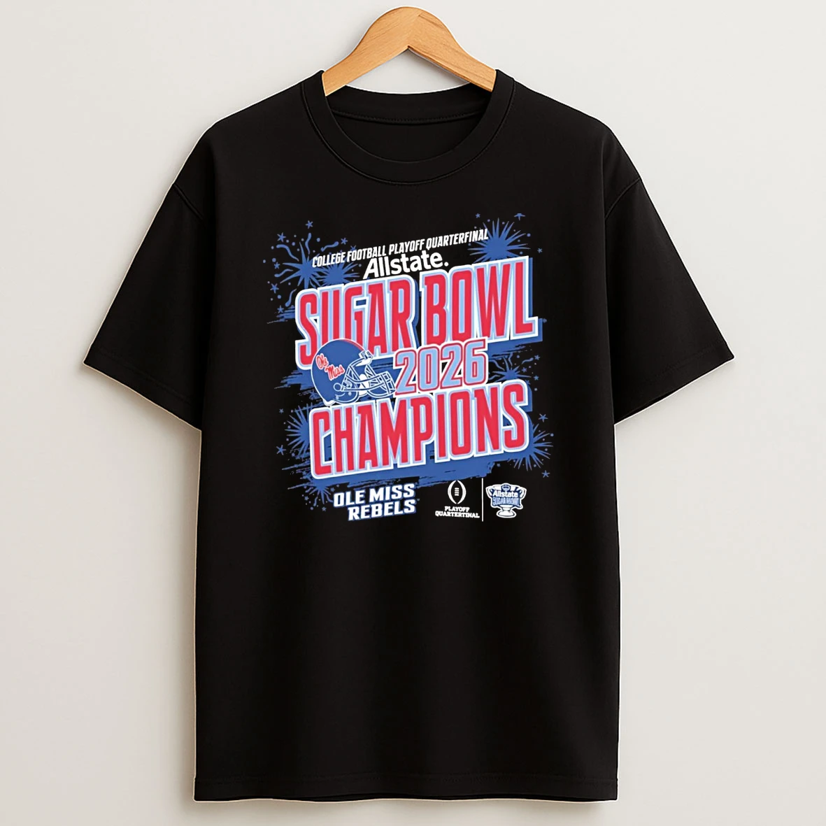 Ole Miss Rebels 2026 College Football Playoff Quarterfinal Allstate Sugar Bowl Champions Powder Shirts