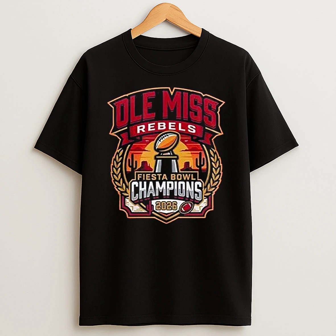 Ole Miss Rebels Vrbo Fiesta Bowl Champion 2026 Trophy Cup Cactus Vintage Shirts