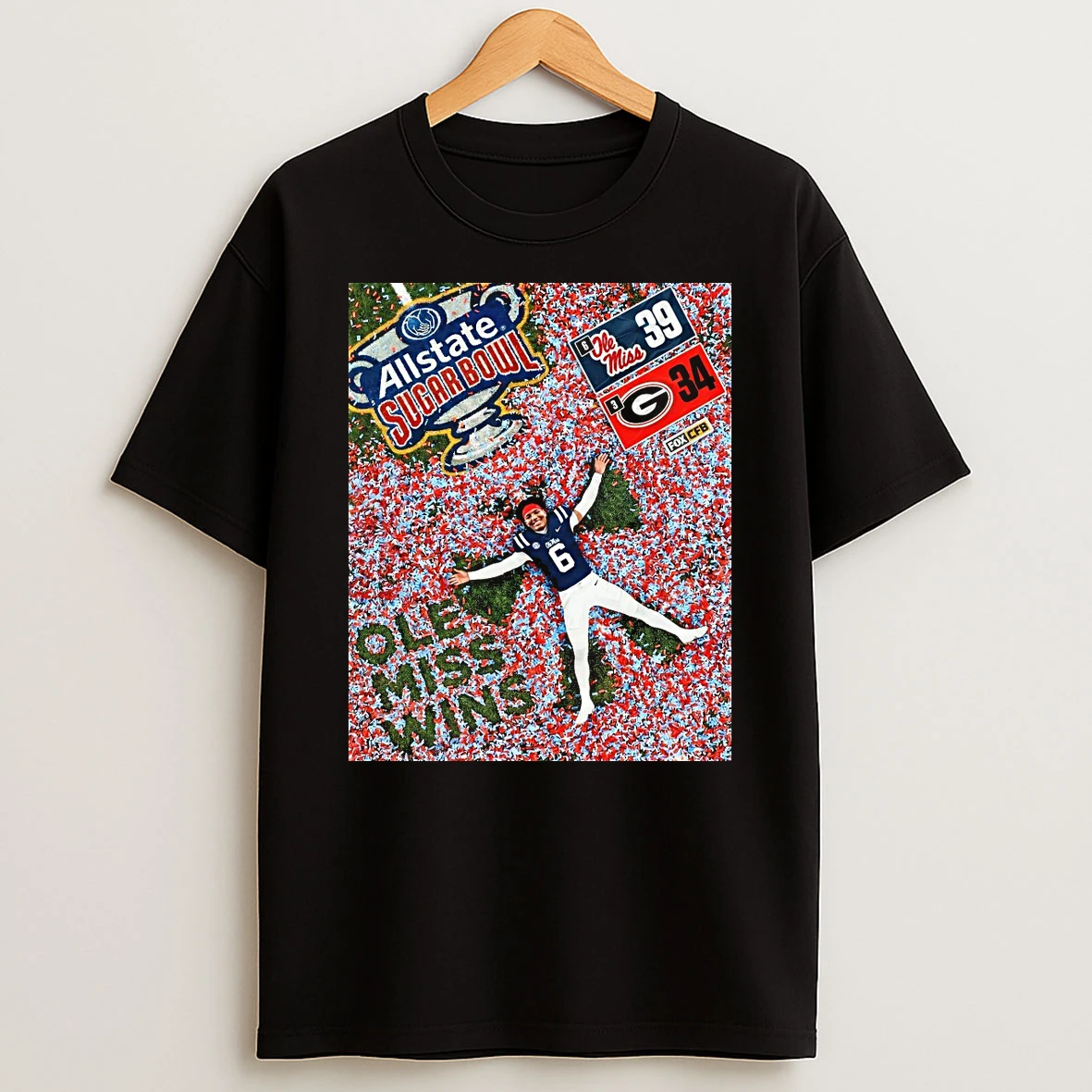 Ole Miss Rebels Defeated Georgia Bulldogs Final Score 39 34 Allstate Sugar Bowl 2026 Shirts
