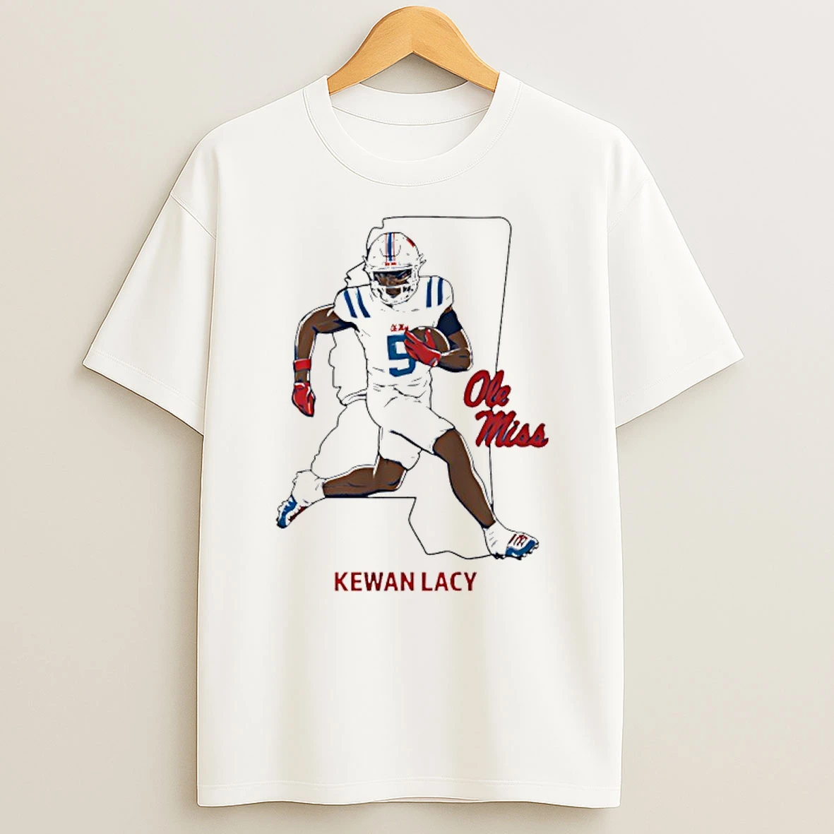 Ole Miss Rebels Football Kewan Lacy State Star Shirts