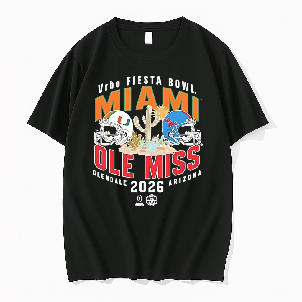 Ole Miss Vs Miami Vrbo Fiesta Bowl 2026 Glendale Arizona Shirts
