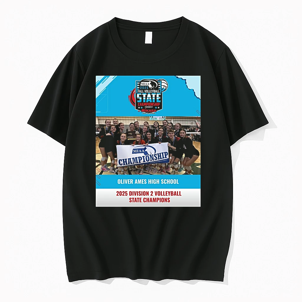 Oliver Ames High School 2025 Division 2 Volleyball State Champions Shirts