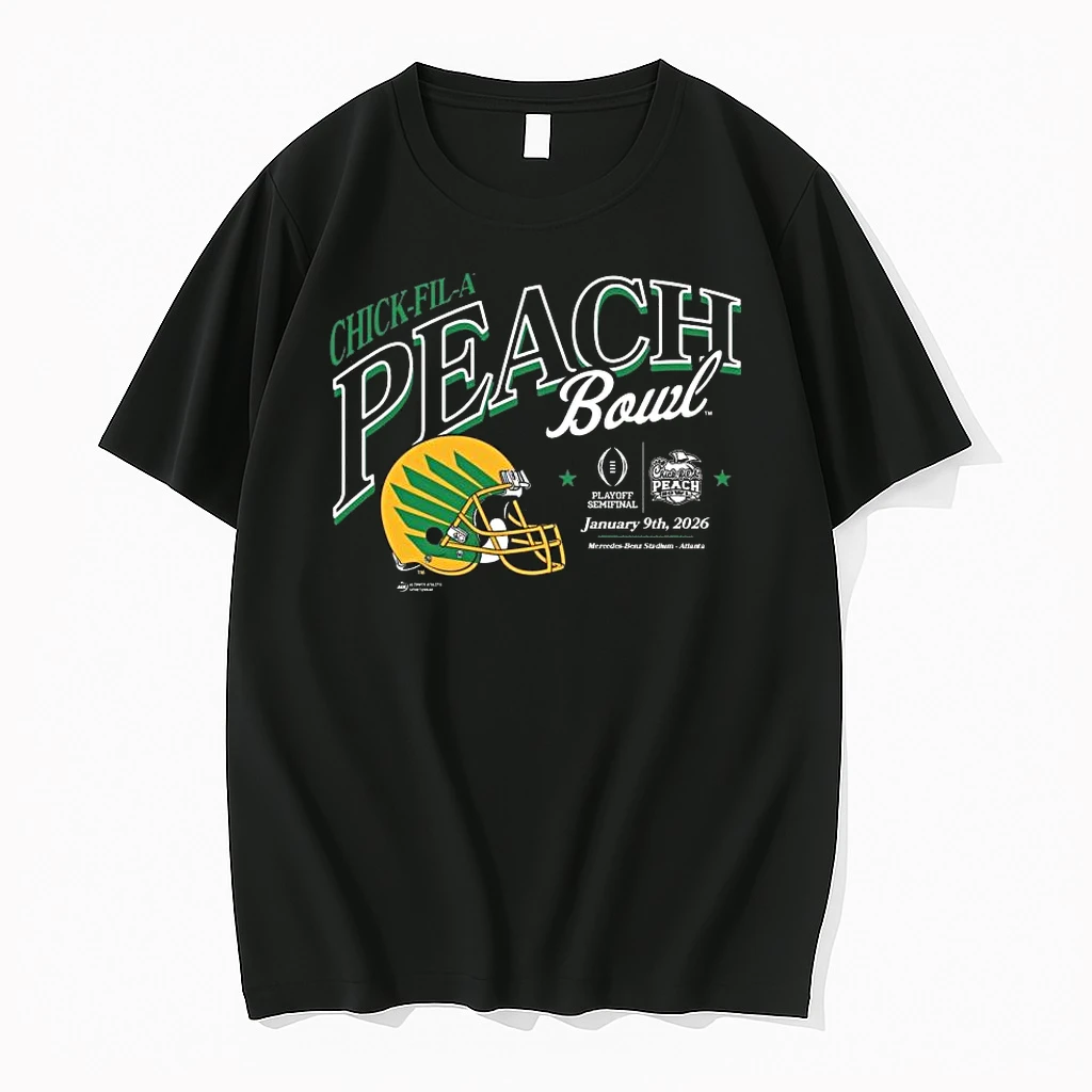 Oregon Ducks 2026 Chick Fil A Peach Bowl Playoff Semifinal January 9 2026 Helmet Shirts